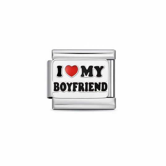 Charm Edición San Valentín-Plata ("I LOVE MY BOYFRIEND")