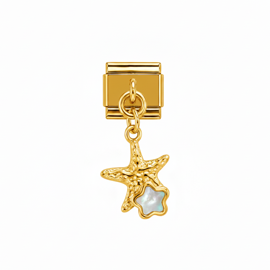 CHARM COLGANTE COLECCIÓN MAR (Estrella de mar dorada)