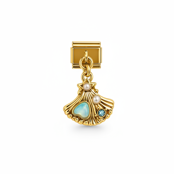 CHARM COLGANTE COLECCIÓN MAR (Concha de Mar con piedras)