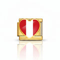 CHARM DESTELLO COLECCIÓN VIAJE - Oro (Bandera peruana)