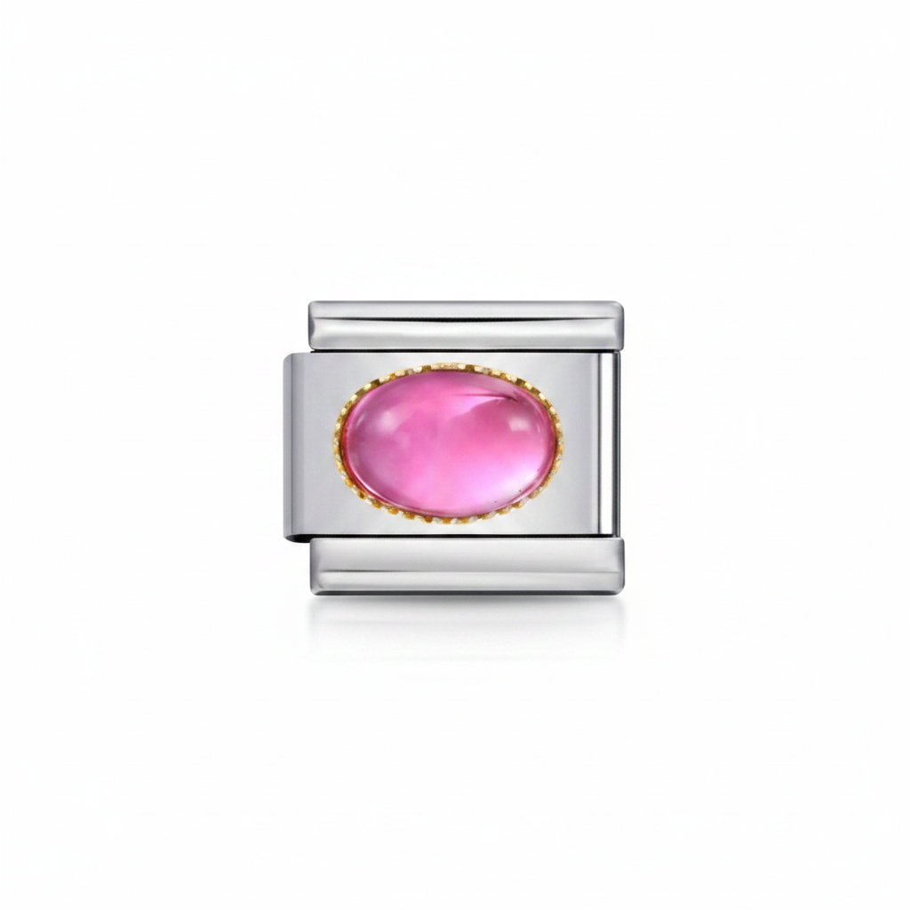 Charm Destello SWAG Plateado (Piedra Rosa)
