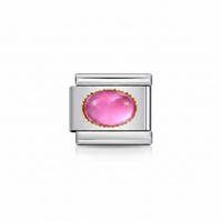 Charm Destello SWAG Plateado (Piedra Rosa)