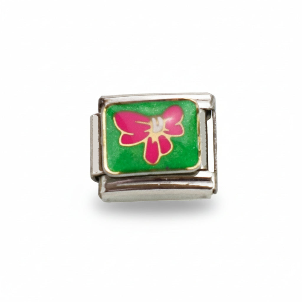 Charm colección verde (Listón Rosa)