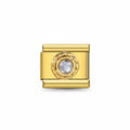 Charm Destello Colección Oro (Gema blanca)