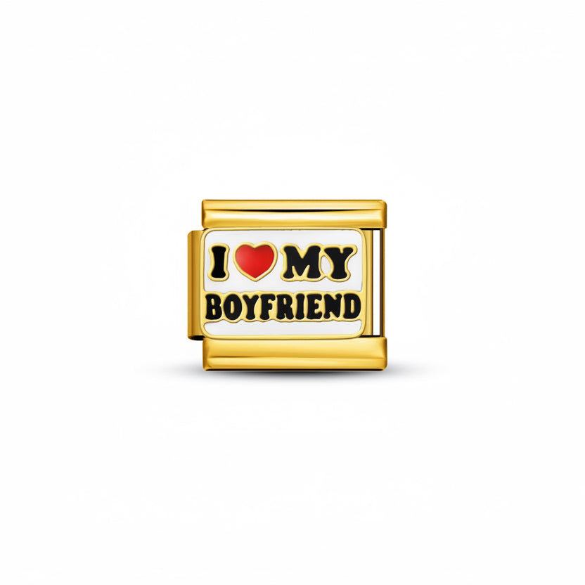 Charm Edición San Valentín-Oro("I LOVE MY BOYFRIEND")