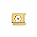 Charm Destello Colección Oro (Daisy blanco)
