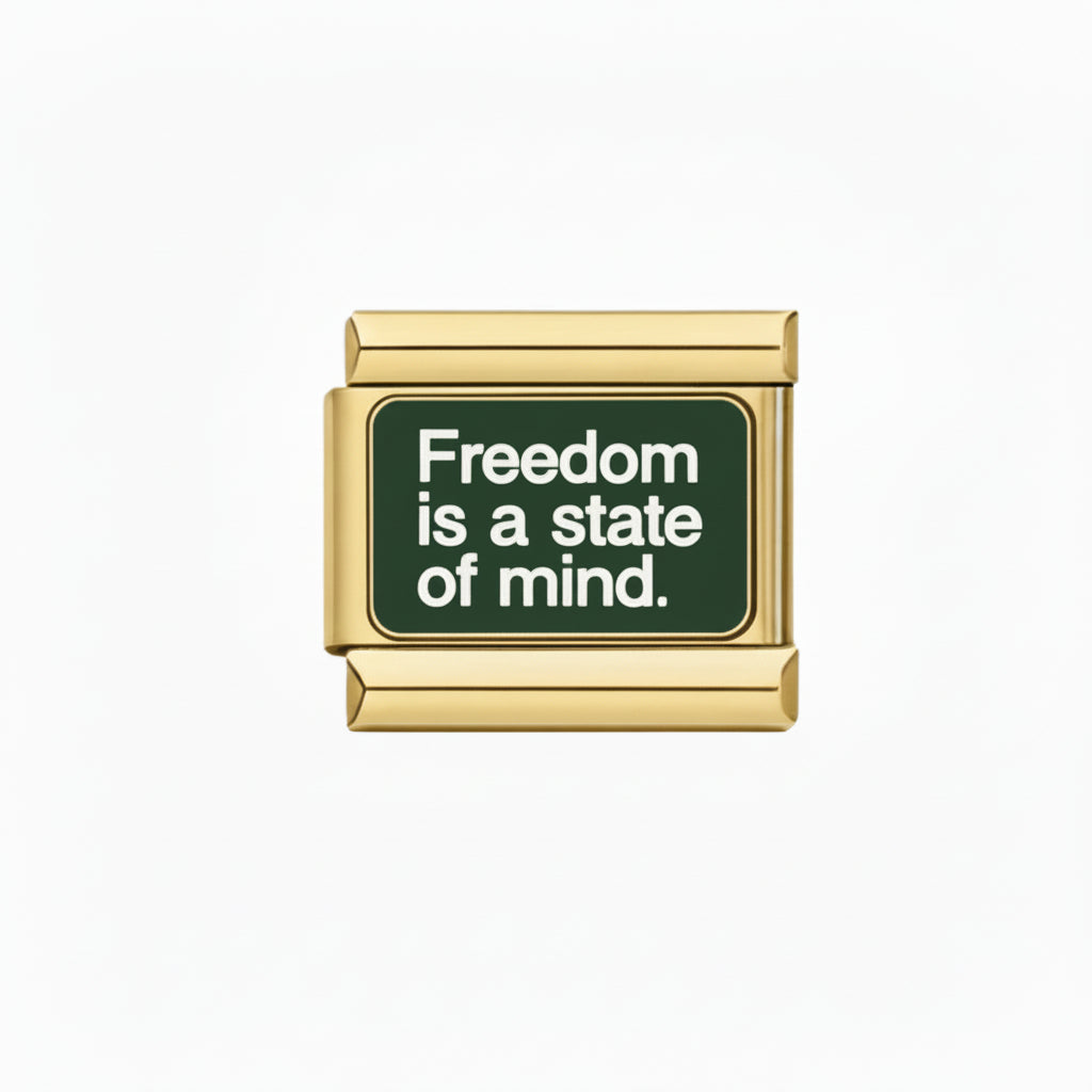 Charm Colección Oro ("FREEDOM IS A STATE OF MIND")
