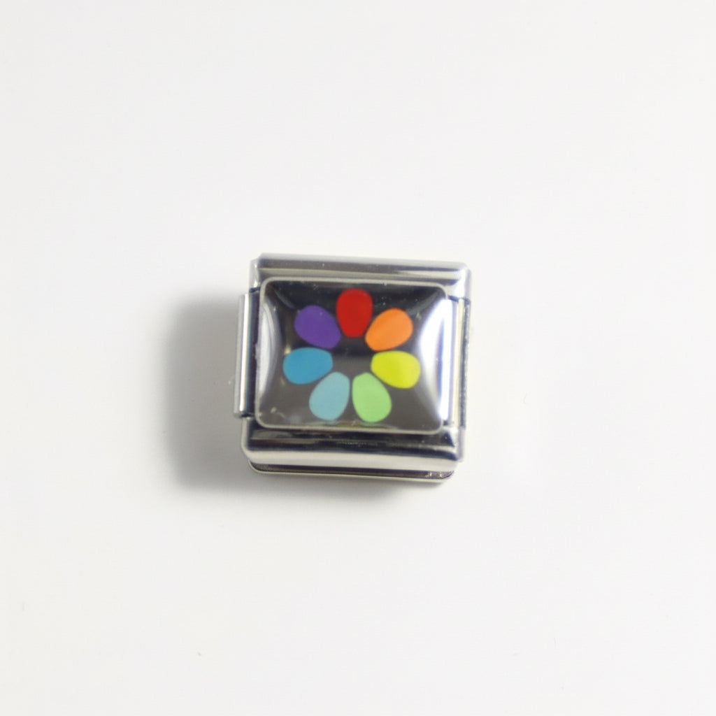 Charm colección arcoiris (Flor multicolor)