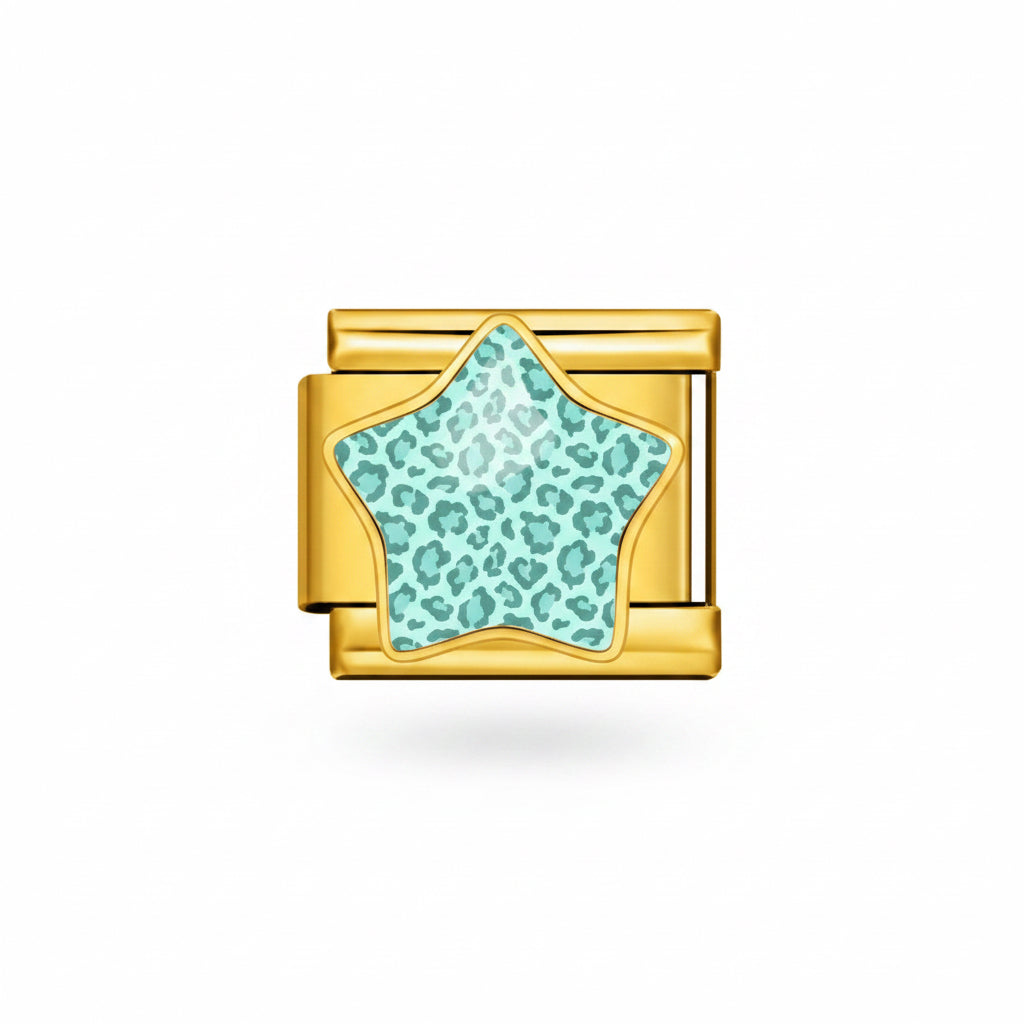 CHARM COLECCIÓN SWAG (Leopardo Estrella Baby Blue)