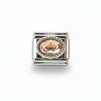 Charm colección destellos (piedra grande ámbar)