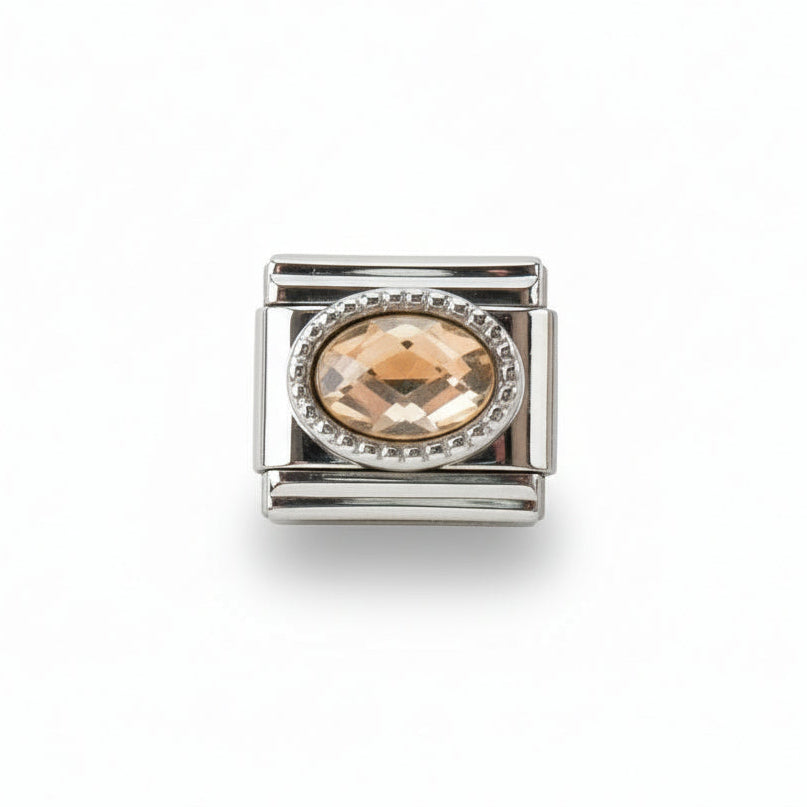 Charm colección destellos (piedra grande ámbar)