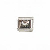 Charm colección destellos (corazón blanco)