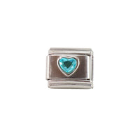 Charm colección destellos (corazón azul)