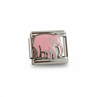 Charm colección destellos (elefante rosa)