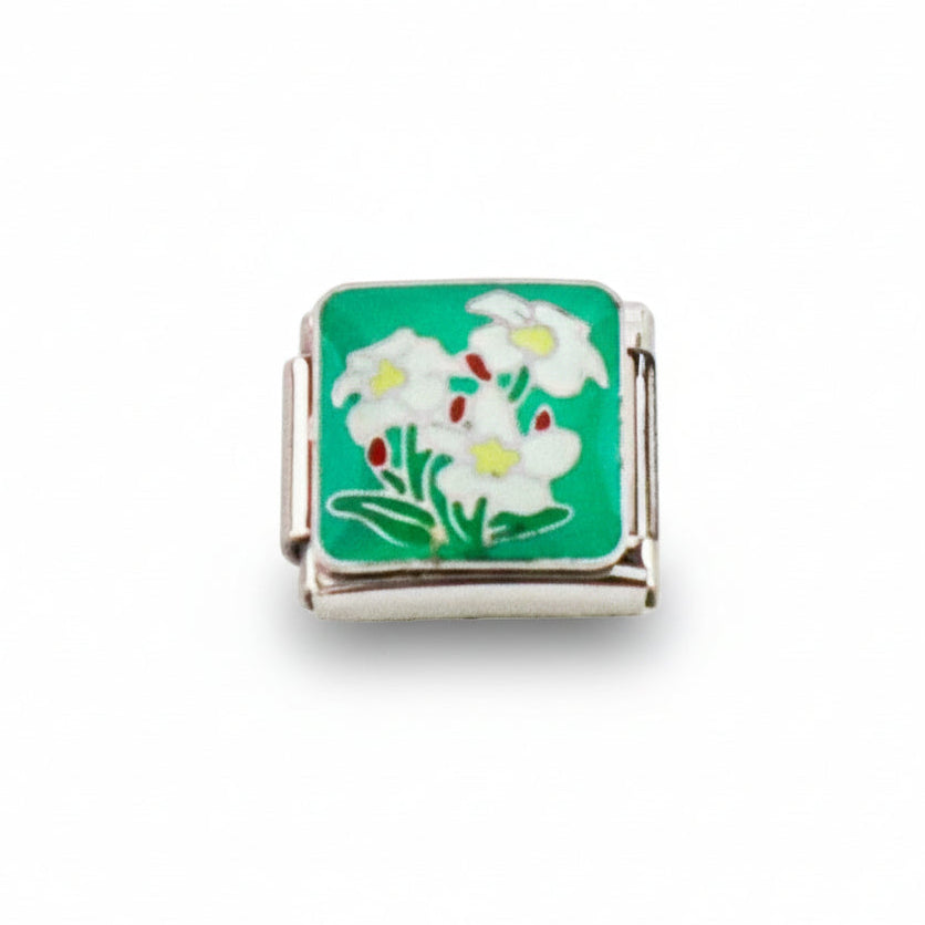 Charm colección flor (Flores Blancas)