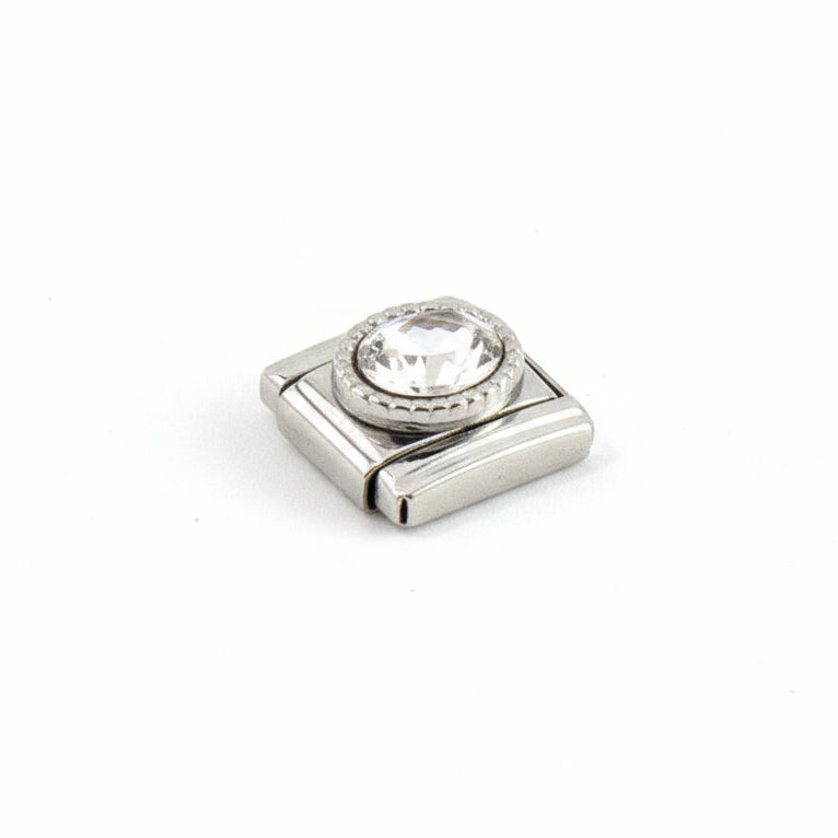 Charm colección destellos (Piedra Grande Blanca)
