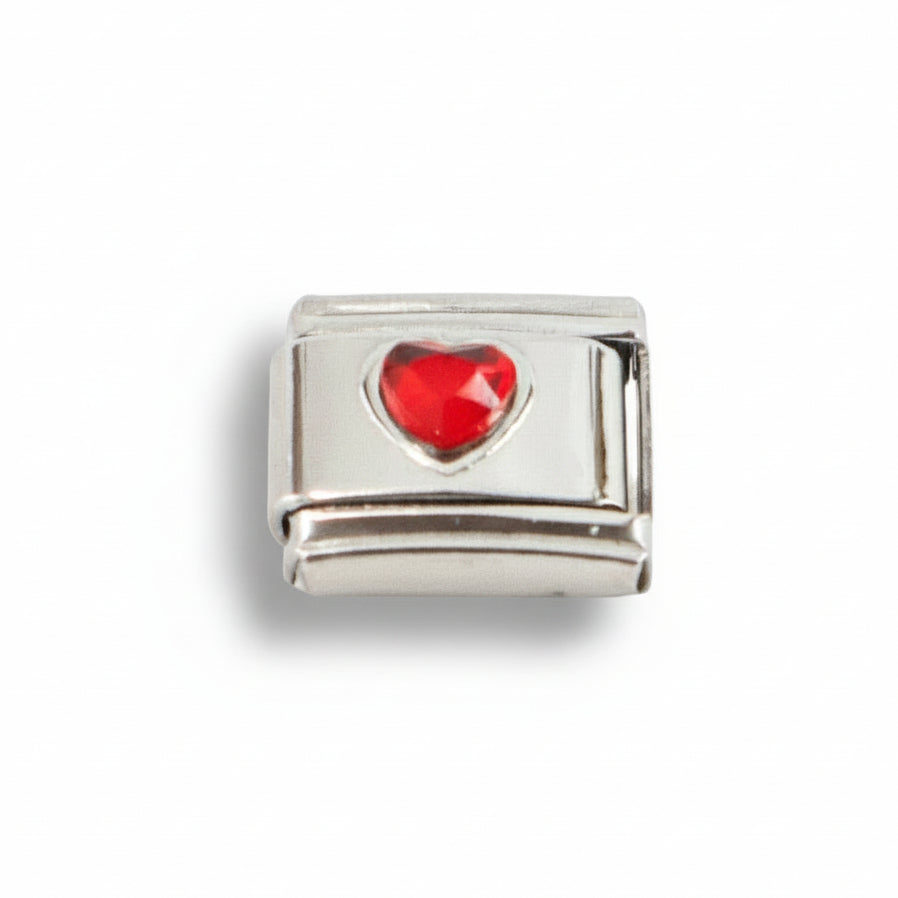 Charm colección destellos (corazón rojo)