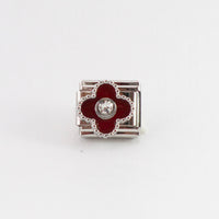 Charm colección destellos (trébol rojo)