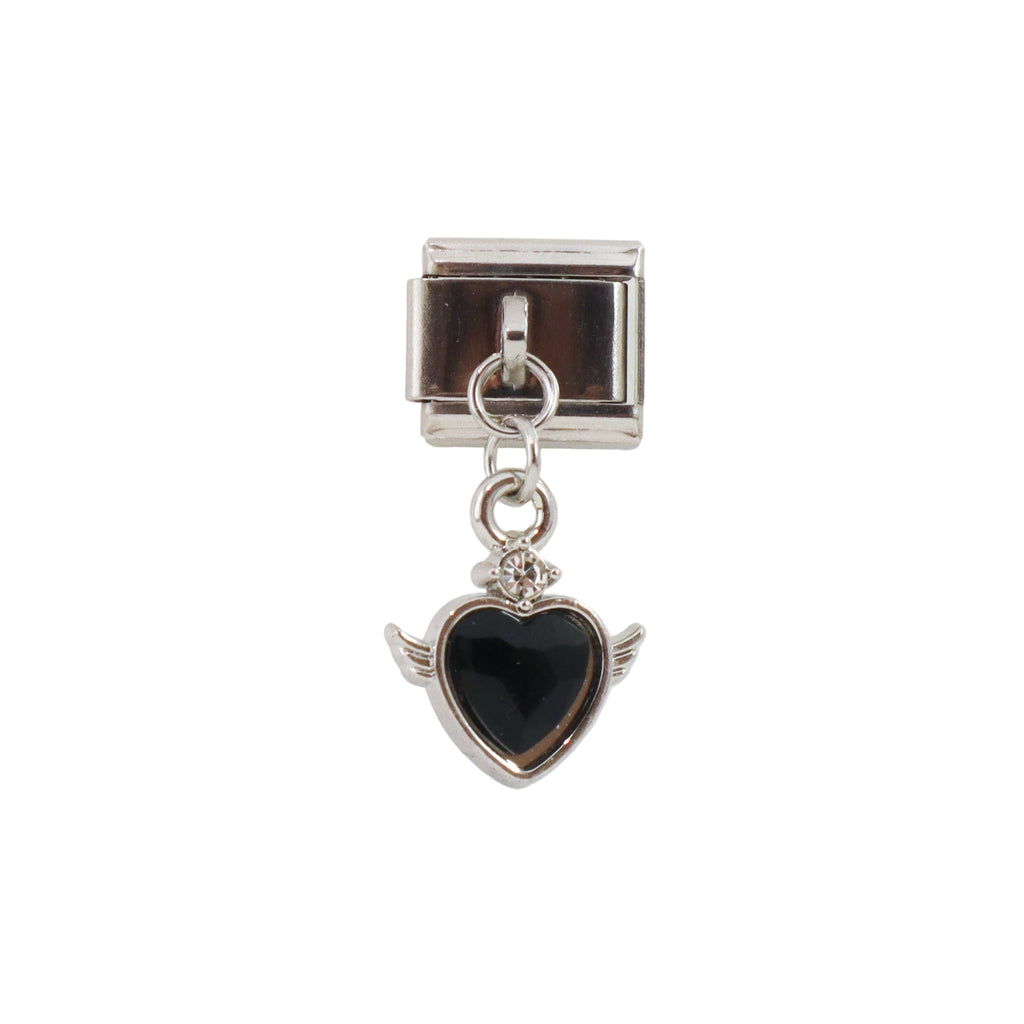 Colgante (Corazón con Alas Negro)