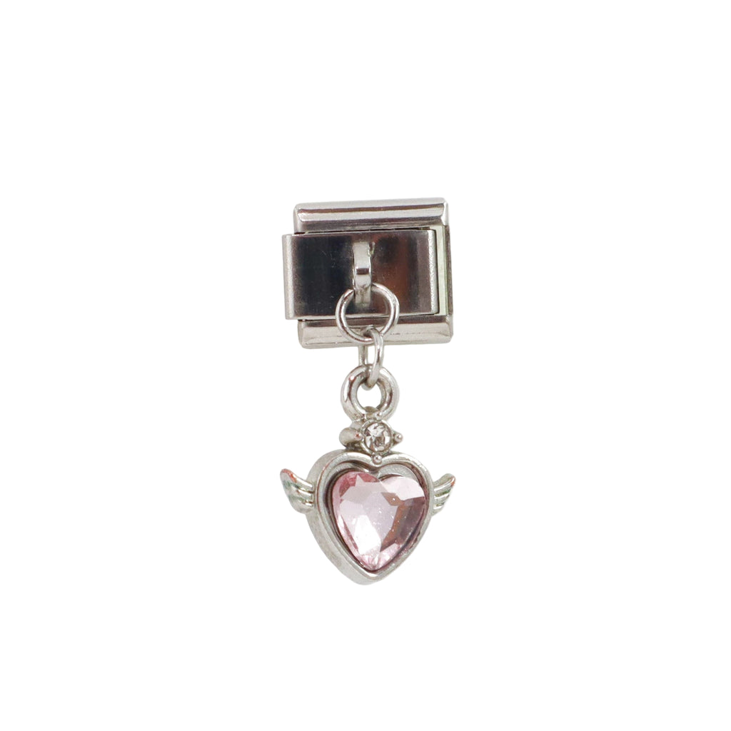 Colgante (Corazon con Alas Rosa)