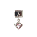 Colgante (Corazon con Alas Rosa)