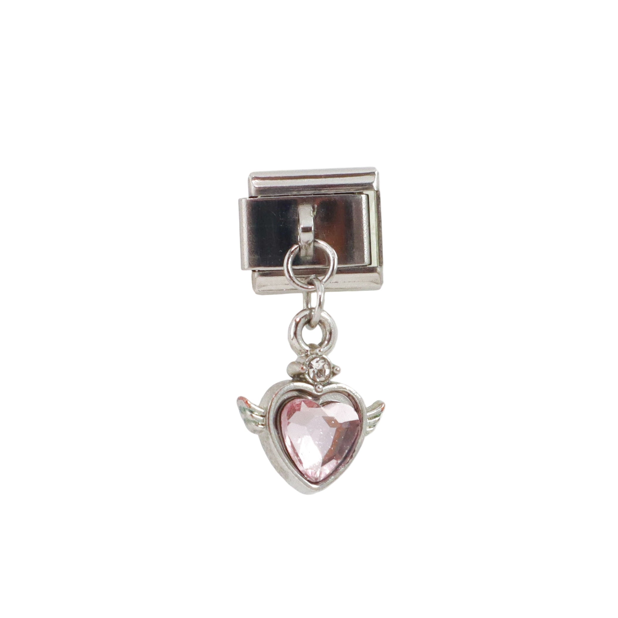 Colgante (Corazon con Alas Rosa)