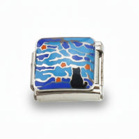 Charm coleccion new (gato en noche estrellada)