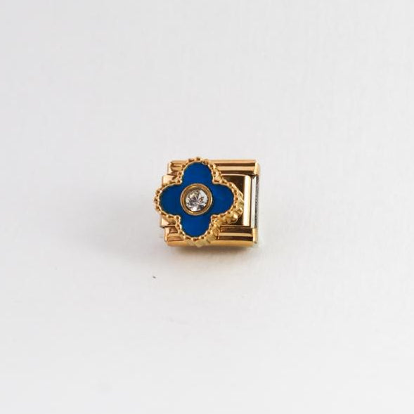 Charm colección destellos (Trébol Azul Versión Oro)