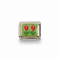 Charm colección verde (Dos rosas)